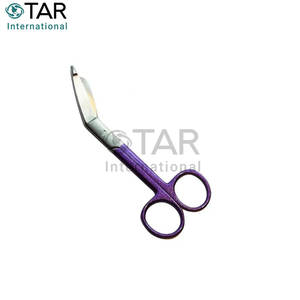 ชุดกรรไกรพยาบาล สีม่วงเมทัลลิก ชุด 3 ชิ้น กรรไกรตัดผ้าพันแผลลิสเตอร์ คีมหนีบห้ามเลือด ดีไซน์ตรง สีม่วง สำหรับการผ่าตัด - Product Image 2
