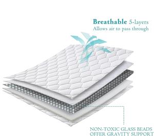 Couverture lestée thérapeutique matelassée rafraîchissante pour adultes, en microfibre respirante avec billes de verre, douce, confortable pour toutes les saisons, idéale pour les voyages - Product Image 6