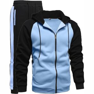 Pull à capuche avec poches pour hommes de qualité supérieure Ensemble de pantalons de sport Logo personnalisé imprimé Survêtements pour hommes de couleur unie - Product Image 3