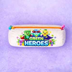 Pochette à crayons en tissu ronde réutilisable avec fermeture éclair, étui à crayons, trousse à crayons, pochette de rangement, pochette cosmétique - Product Image 2