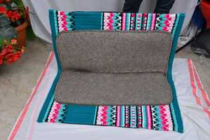 Almohadillas de sillín de contorno de caballo de lana de Nueva Zelanda 100% de alta calidad de fabricante directo 1/2 \ "fieltro de lana gris tamaño 34x42 - Product Image 6