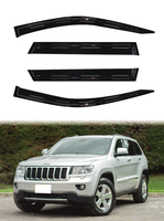 Visera Acrílica para Ventana de Puerta de Jeep Grand Cherokee GCS 2011-2016, Protector Solar, Protector de Lluvia, Ventilación, Cinta Adhesiva Doble, Protección para Automóvil