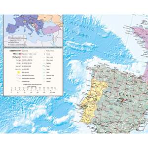 Affiche XXL de la carte de l'Europe moderne, 135 x 100 cm, design du drapeau britannique en anglais - Product Image 2