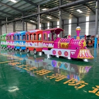 Train électrique sans rails pour enfants, train électrique pour parc d'attractions, 12 à 48 places