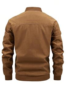 Nouvelle arrivée, veste bomber en cuir pour homme, style bomber avec manches et col côtelés pour un ajustement élégant, veste bomber personnalisée - Product Image 2