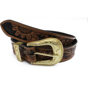 Luxury <b>Tan</b> Finish Genuine Western <b>Leather</b> Tooling <b>Belt</b> Full Customized Hand Tooled Floral Engraved Tooled Cowboy <b>Belt</b> All Sizes - Product Image 6