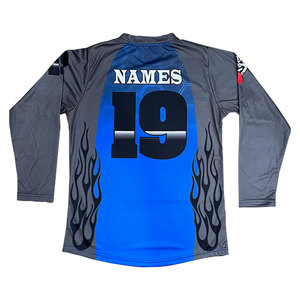 Camisetas deportivas de béisbol de manga larga, transpirables, ligeras, hechas a medida, 100% poliéster. - Product Image 3