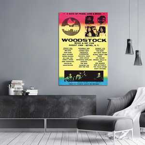 Póster de Woodstock con un diseño llamativo para decoración de pared - Product Image 5