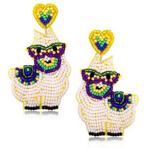 Apple Pencil Drop Dangle <b>Handcraft</b> Beaded Embroidery Earrings <b>Jewelry</b> Stylish Fancy Elegant Premium Luxury & By Hiba Enterprises - Product Image 5