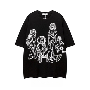 Camiseta de hombro caído de gran tamaño en blanco para imprimir algodón pesado - Product Image 1