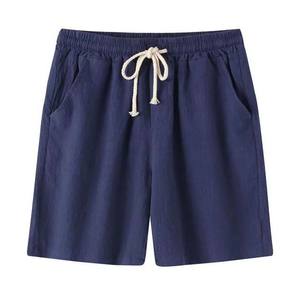 กางเกงขาสั้นออกกำลังกายผ้าฝ้าย100% สำหรับผู้ชายกางเกงออกกำลังกายแบบลำลองมีกระเป๋ากางเกงวิ่งเป็นมิตรต่อสิ่งแวดล้อมในฤดูร้อน - Product Image 1