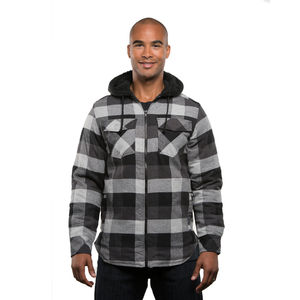 Chaqueta de franela para hombre con estampado de logotipo personalizado de alta calidad y mangas completas, chaqueta de franela transpirable con servicio OEM - Product Image 1