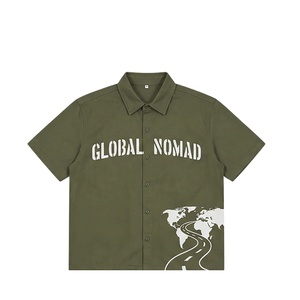 Ensemble deux pièces en jean unisexe personnalisé, décontracté, confortable, streetwear, chemise boutonnée en coton, short en jean, costume en jean pour homme - Product Image 4