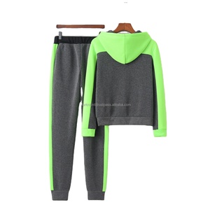 Conjunto Deportivo de Dos Piezas para Mujer, Otoño, 100% Algodón, Secado Rápido, Ligero, Sudadera con Capucha y Bolsillos - Product Image 5