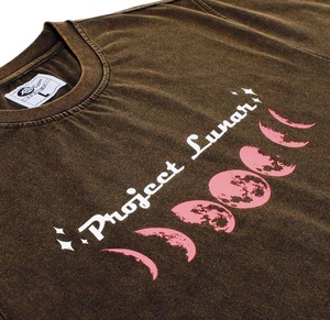 Camiseta de punto personalizada al por mayor, corte regular, unisex, estilo vintage, lisa, con lavado ácido. - Product Image 3