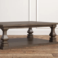 Table basse Modèle de table classique en bois de teck de style antique traditionnel pour les salles de détente et les salons