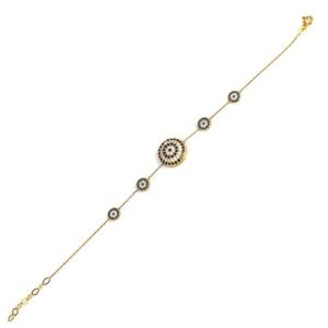 สร้อยข้อมือเงินแท้ 925 ลายตาปีศาจ หลายขนาด สีเหลือง ของขวัญสุดเพอร์เฟกต์ - Product Image 2
