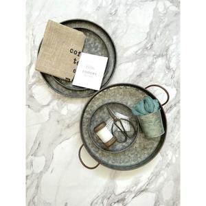 Bandeja de servir galvanizada de diseño antiguo más popular con forma y tamaño personalizados para servir frutas, artículos de comida, bandeja para servir - Product Image 4