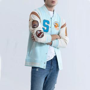 OEM Haute Qualité Chenille Broderie Hommes Collège Personnalisé Baseball Bomber Letterman Crop Applique Jersey Boxy Fit Hiver Stand - Product Image 3