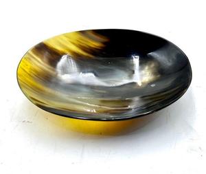 Plateau de service en corne de buffle naturelle durable au design classique, bol en corne poli avec poignée pour cadeaux, modèle - Product Image 3