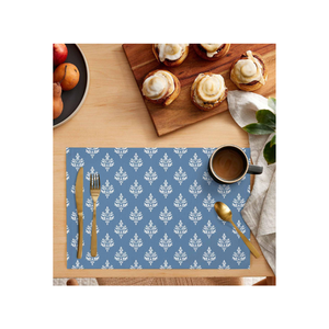 Custom Made GOTS Certified Cotton Floral <b>Yellow</b> Table Mats 13x19 Inches Slub Weave 240 GSM Wrinkle Free Embroidered India Export - Product Image 3