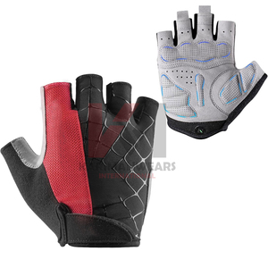 Gants de vélo respirants à demi-doigts, rembourrés, absorbant les chocs, antidérapants, pour le sport, le VTT et la route - Product Image 1