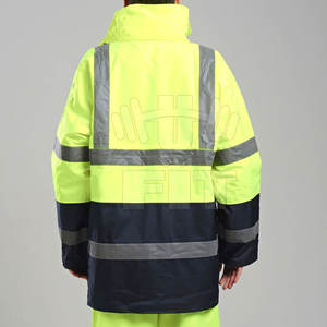 แจ็กเก็ตฤดูหนาวมาใหม่สำหรับผู้ใหญ่ปรับแต่งโลโก้ได้กันน้ำสะท้อนแสงเพื่อความปลอดภัยพร้อมฮู้ด - Product Image 3