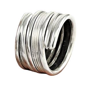 Charming Designer <b>Ring</b> 925 Sterling Solid Silver Round Shape <b>Plain</b> <b>Ring</b> Indian Artisan Handmade Bohemian Jewelry Bulk Suppliers - Product Image 1