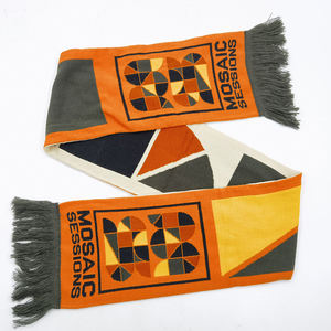 Bufanda larga de invierno ecológica de punto de lana acrílica 100%, accesorios de retención de calor teñidos de hilo sólido dibujado a mano - Product Image 3