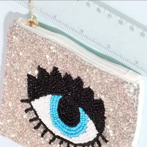 Monedero de Cuentas de Colores con Diseño de Truco o Trato, Bolsa para Monedas con Cuentas Bordadas - Product Image 3