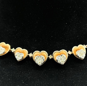 Collier rond taille brillant en or massif 14K avec diamants naturels pour femmes Collection de bijoux de luxe avec évaluation par un tiers - Product Image 3
