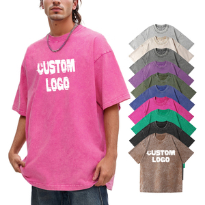 High Quality Wholesale 100% Cotton <b>Mens</b> Oversized T-<b>Shirt</b> | 250-300GSM Acid Washed Skin-Friendly All Colors Available Custom - Product Image 1