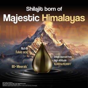 Gouttes de Shilajit pur de l'Himalaya Dabur 30 ml Formule liquide sans dégâts avec mesure précise pour l'énergie, la force et la vitalité - Product Image 3