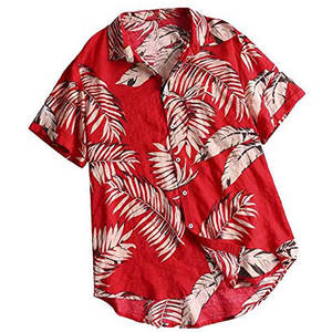 Sueltas vacaciones playa verano Tropical hombres camisas hawaianas algodón botón Floral Casual hombres camisas cómoda camisa transpirable - Product Image 1