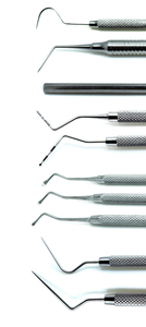 ชุดอุปกรณ์ตรวจฟันและทำความสะอาดฟัน 10 ชิ้น ทำจากสแตนเลส ประกอบด้วย หัวตรวจแบบแมนนวล ที่แคะฟัน กระจกตรวจฟัน อุปกรณ์สำหรับงานทันตกรรม - Product Image 2