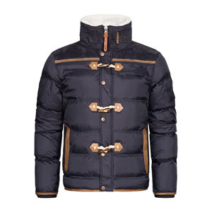 Venta caliente Winterwear Zipper Apparel Parka Chaqueta para hombres Elegante piel Stand Collar Cold Seasonwear Chaqueta con logotipo personalizado - Product Image 4