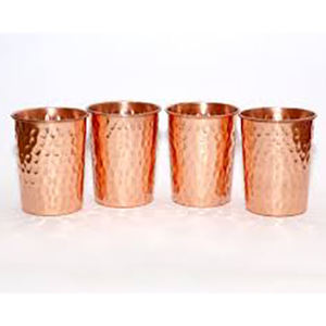 À la main martelé à l'extérieur en cuivre plaqué métal cuivre 100% pur gobelet Moscou Mule tasses en verre - Product Image 4