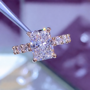 Bague en diamant de laboratoire taille princesse certifiée IGI, or jaune 14 carats, bijoux de fiançailles et de mariage - Product Image 4