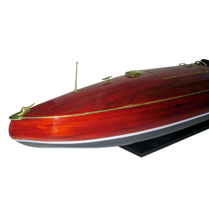 FERMETURE À GLISSIÈRE (HYDROPLANE RAPIDE) MODÈLE DE BATEAUX EN BOIS/MODÈLE D'HYDROPLANES EN BOIS CLASSIQUE/ARTISANAT FAIT À LA MAIN POUR LA DÉCORATION - Product Image 2