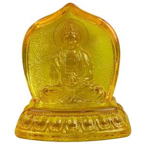 Statue de la déesse Tara Kuan Yin Bouddha en verre coloré fait main, objet décoratif pour la maison - Product Image 4