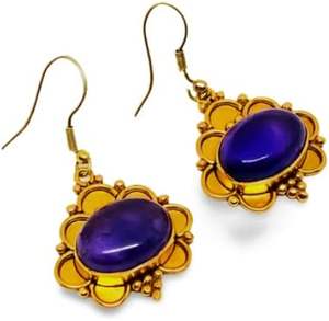 Pendientes de Mujer con Amatista Natural, Piedra de Nacimiento de Febrero, Joyería Hecha a Mano para Navidad y Bodas, Pendientes de Plata de Ley 925 - Product Image 2