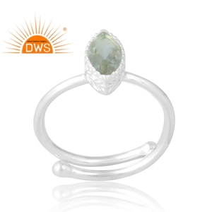 แหวนพลอยอเมทิสต์สีเขียวธรรมชาติสีเงินสเตอร์ลิง925เครื่องประดับที่กำหนดเองเป็นของขวัญสำหรับผู้หญิงสำหรับผู้หญิง - Product Image 1