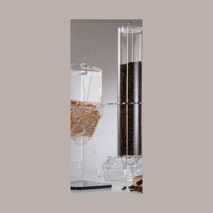 Dispensador de granos de 3 cilindros blanco con cajones de pared para bebidas - Product Image 2