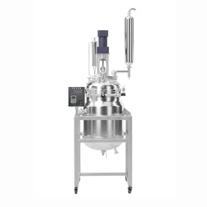chemical lab industrial reactor stainless steel for cosmetics double layer jacketed stainless reactor vessel 1L-300L