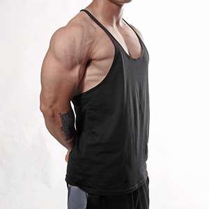 Débardeur Stringer personnalisé 100% coton pour hommes Gym Bodybuilding - Product Image 3
