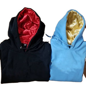 Sudaderas con capucha térmicas forradas de seda al por mayor con logotipo personalizado Ropa de calle bordada Apliques desgastados Sudadera con capucha de gran tamaño Mujeres OEM - Product Image 1