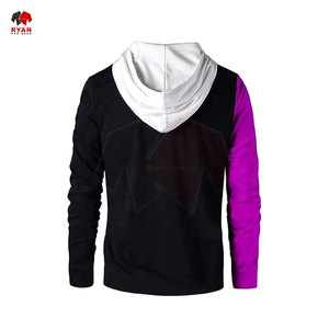 เสื้อฮู้ดผู้ชายพรีเมียม สไตล์คัลเลอร์บล็อก บริการสร้างแบรนด์ตามสั่ง รับผลิตแบบ OEM และ ODM เสื้อผ้าฤดูหนาวมีฮู้ด - Product Image 6