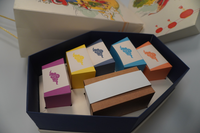 Pochette pour gâteau de lune en papier kraft artisanal de qualité supérieure, avec logo personnalisé en feuille d'or, biodégradable et recyclable, taille sur mesure