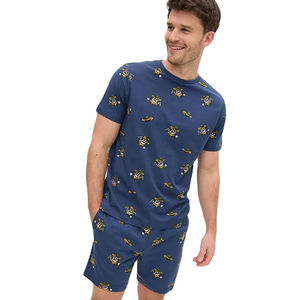 Ensemble double de vêtements de sport pour hommes, élégant, nouveau t-shirt imprimé à manches courtes, shorts, tissu doux respirant, grande taille, coupe décontractée, été - Product Image 6