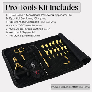 Kits de herramientas para extensiones de cabello, alicates de acero inoxidable, removedor de microperlas - Product Image 2